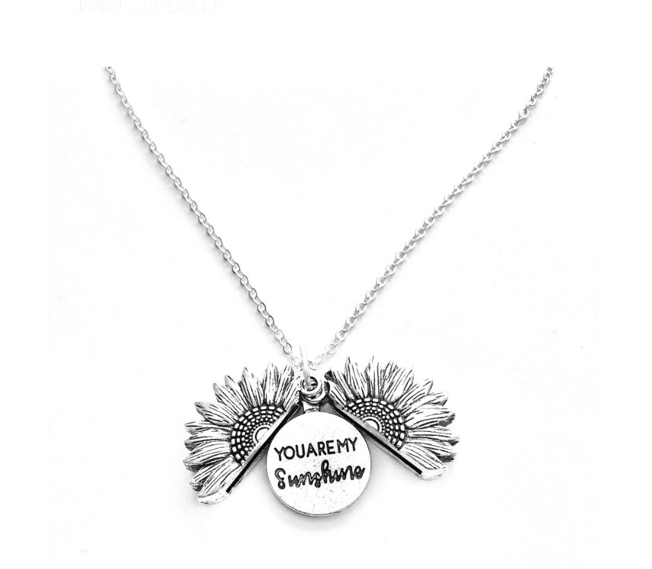 Sunflower Lettering Necklace