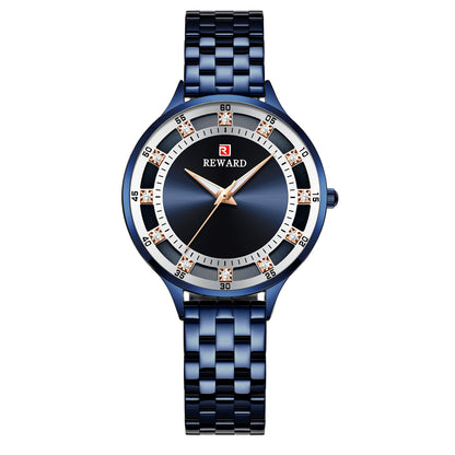 REWARD Fashion Steel Belt Quartz Diamond Women's Watch