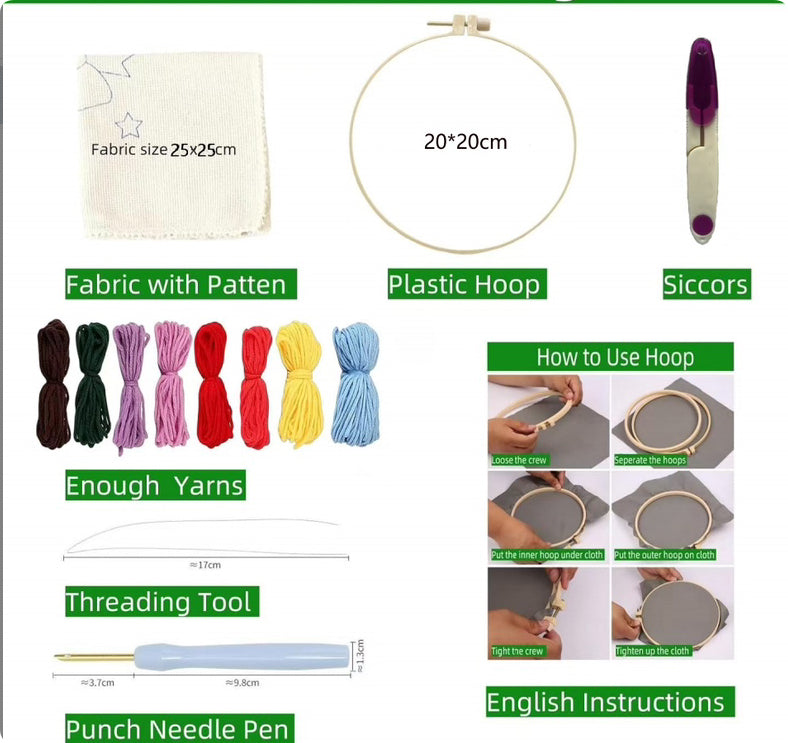 Cute Sheep Embroidery Diy Materials