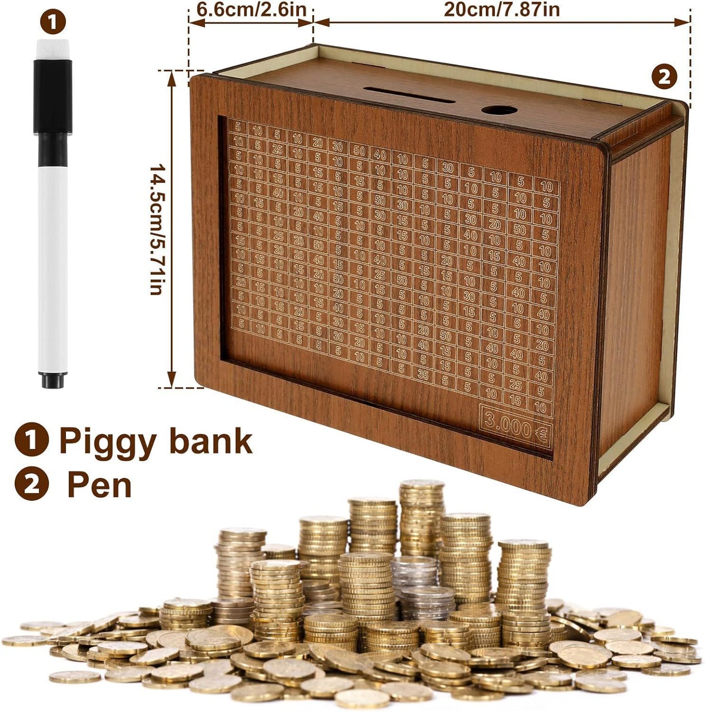 Wooden Modern Money Bank