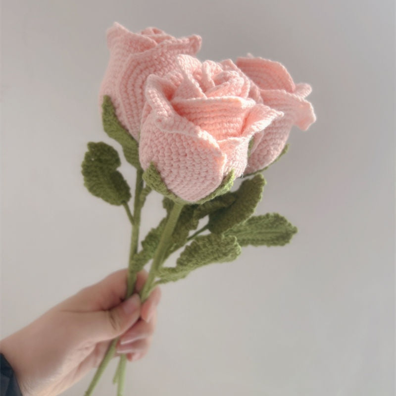 Creative Hand-Crochet Diy Wool Flowers Material Package