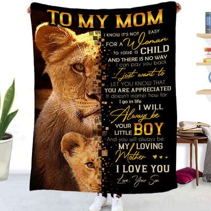 Flannel Blanket with Text