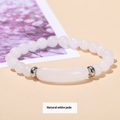 Natural Gemstone Bead Stretch Bracelet