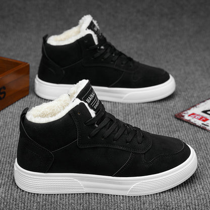 Men's High-top Winter Warm Fleece-lined Casual Sneakers