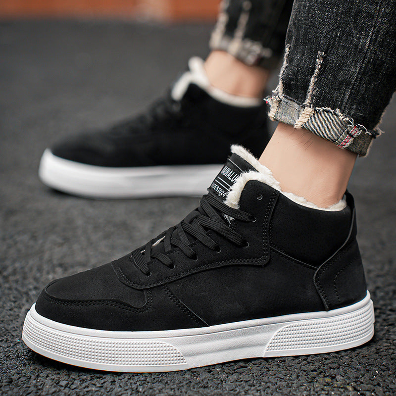 Men's High-top Winter Warm Fleece-lined Casual Sneakers