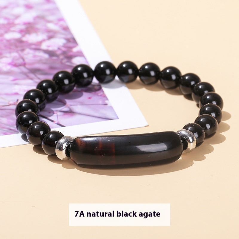 Natural Gemstone Bead Stretch Bracelet