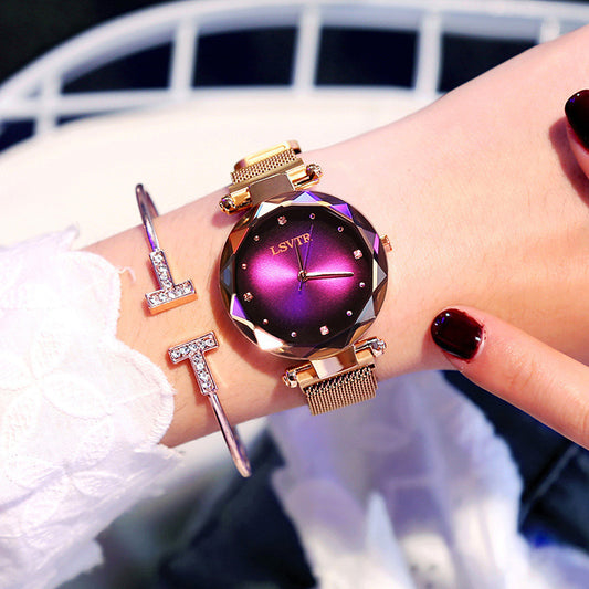 Women's Starry Quartz Lazy Magnet Strap Watch