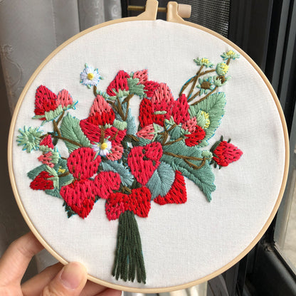 Flower Embroidery Diy Materials Pack