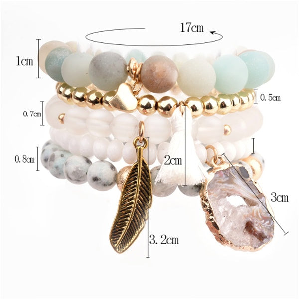 Stone bead bracelet
