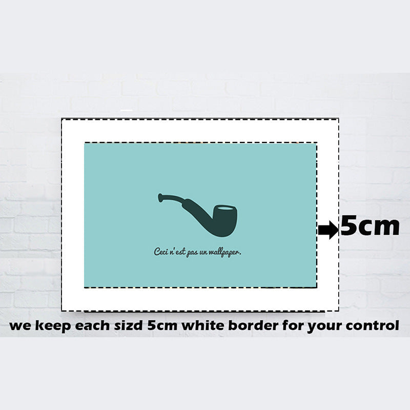 Modern Painting Triple - Black Background With White Characters