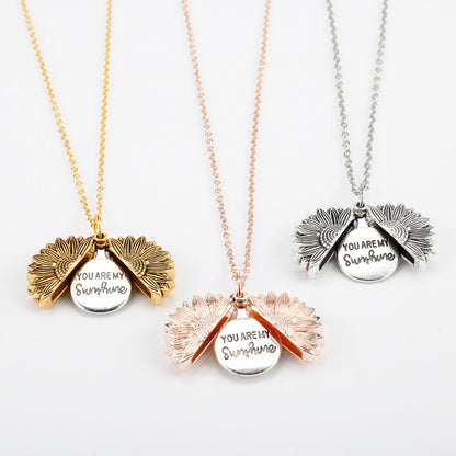 Sunflower Lettering Necklace