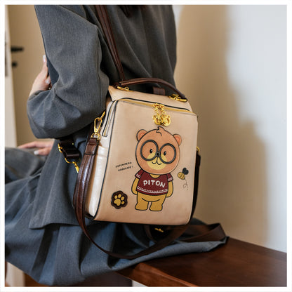 Cartoon Bear Large Capacity Slingbackpack