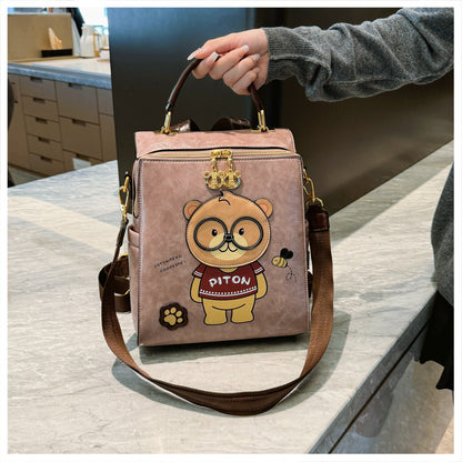 Cartoon Bear Large Capacity Slingbackpack