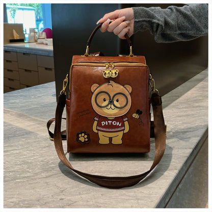 Cartoon Bear Large Capacity Slingbackpack