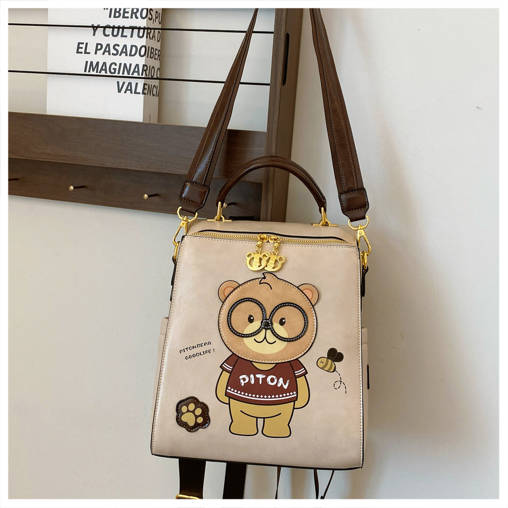 Cartoon Bear Large Capacity Slingbackpack