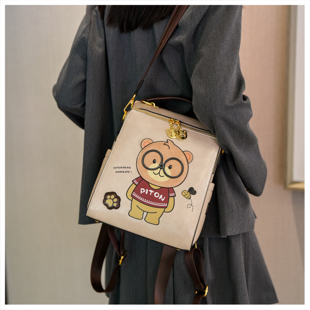 Cartoon Bear Large Capacity Slingbackpack