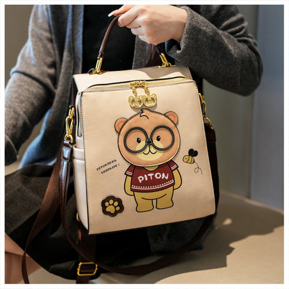 Cartoon Bear Large Capacity Slingbackpack