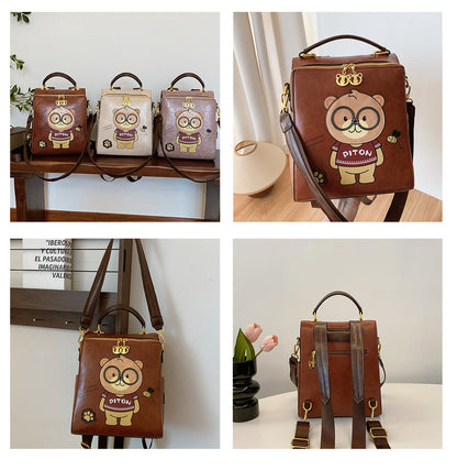 Cartoon Bear Large Capacity Slingbackpack