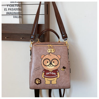 Cartoon Bear Large Capacity Slingbackpack