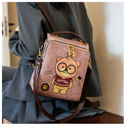 Cartoon Bear Large Capacity Slingbackpack