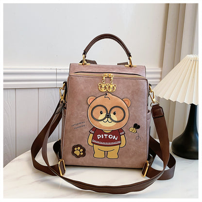 Cartoon Bear Large Capacity Slingbackpack