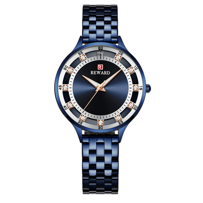 REWARD Fashion Steel Belt Quartz Diamond Women's Watch