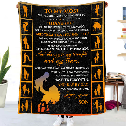 Flannel Blanket with Text