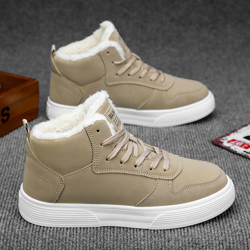 Men's High-top Winter Warm Fleece-lined Casual Sneakers