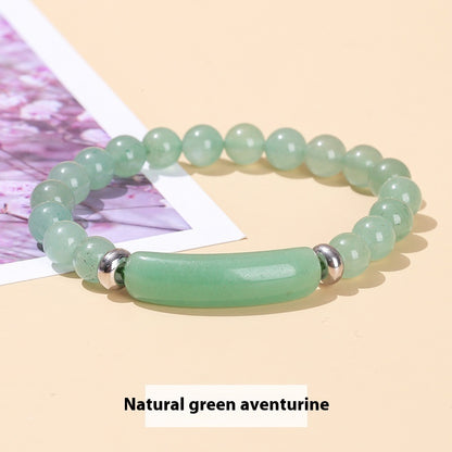 Natural Gemstone Bead Stretch Bracelet