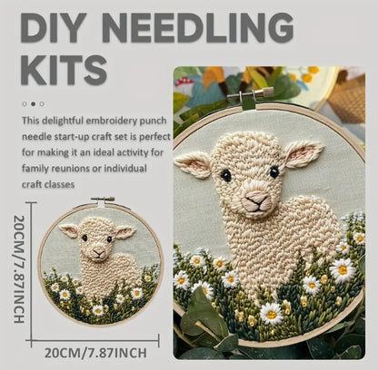 Cute Sheep Embroidery Diy Materials