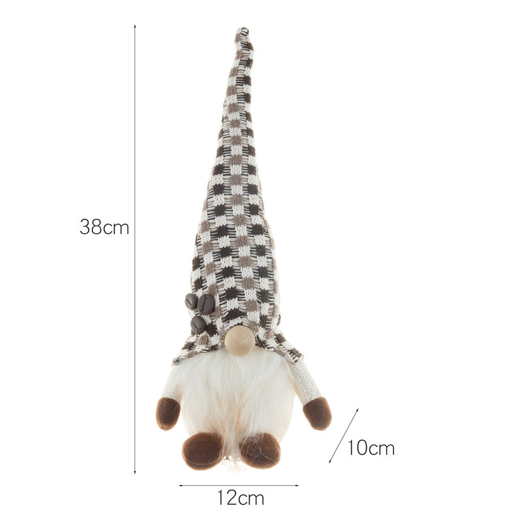 Knitted Doll with Decorative Ornaments in a Long Hat