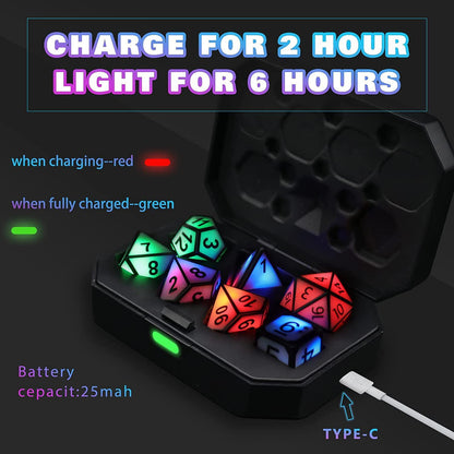 Rechargeable Glowing LED Dice