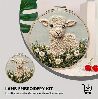 Cute Sheep Embroidery Diy Materials