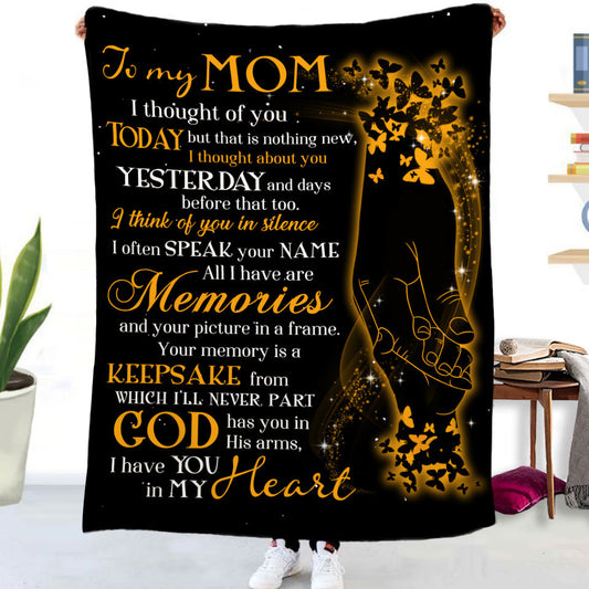 Flannel Blanket with Text