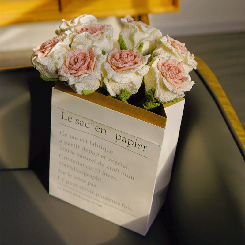 Creative Hand-Crochet Diy Wool Flowers Material Package